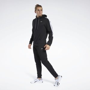 Bluza Z Kapturem Męskie Reebok Workout Ready Czarne PL 78RDWVN